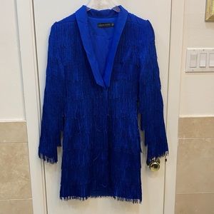 Lavish Alice cobalt blue fringe blazer dress